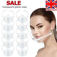 Reusable Clear Mask Plastic Half Face Cover  Anti-saliva Protective Face Shield