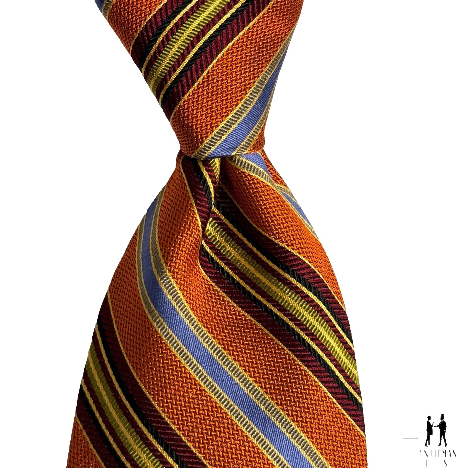 Lazos de corbata de rayas Hickey Freeman para hombres