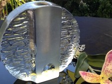 Walther Glas Blockvase Eisglas große Vase Orchideen Solifleur  842 Gramm