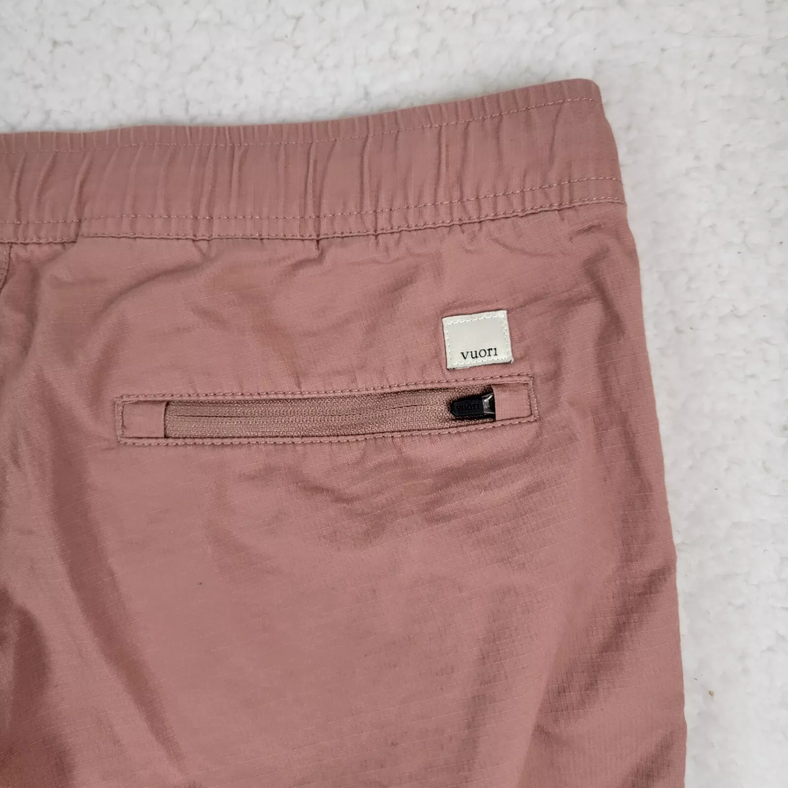 vuori ripstop terracotta drawstring organic cotton pants