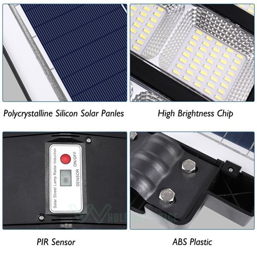 600 Watt LED Luz Solar Exterior Luces Jardin Focos Lampara De Calle Brillo Lleno - Picture 11 of 15