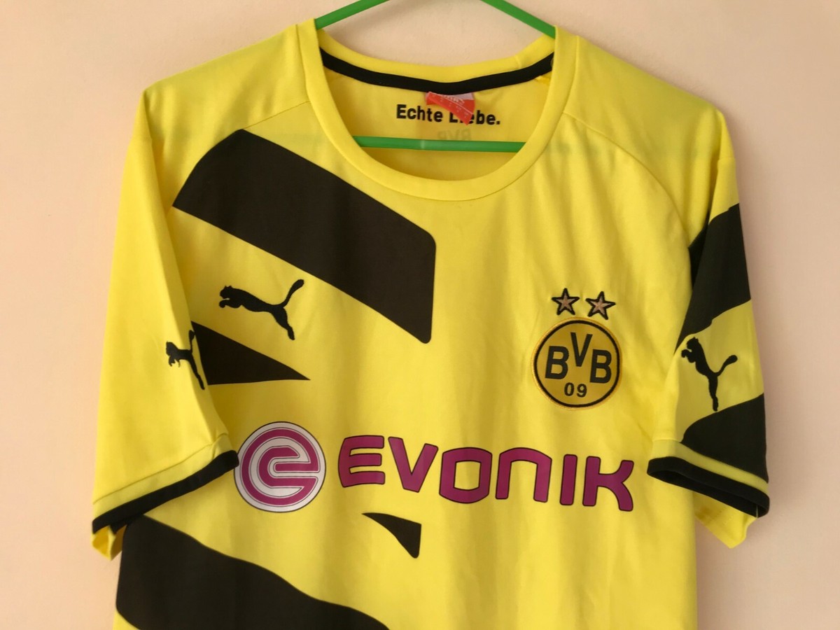 BORUSSIA DORTMUND 2014/2015 HOME FOOTBALL SHIRT JERSEY PUMA SIZE S