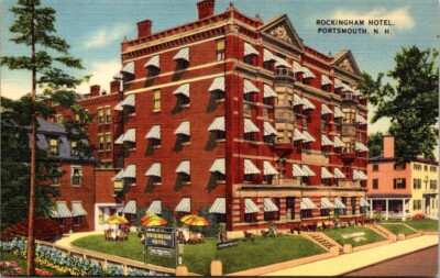 Old Rockingham Hotel Vintage Rockingham Hotel Portsmouth, NH Linen Postcard | eBay