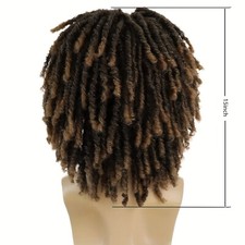 6Inch Short Braided Wig For Man Black Crochet Twist Hair Synthetic Wig Braids