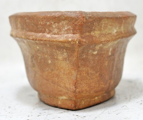 Antik Sand Stein Oval Kharal Schale Original Alt Hand Geschnitzt - Bild 2 von 8