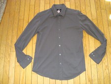 HUGO BOSS MEN'S BLACK LABEL BUTTON UP SHARP FIT KNIT SHIRT LARGE HARDLY WORN