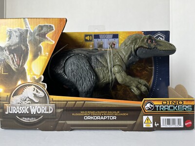 Mattel Jurassic World Dino Trackers Orkoraptor Dinosaur With Sound Action Figure