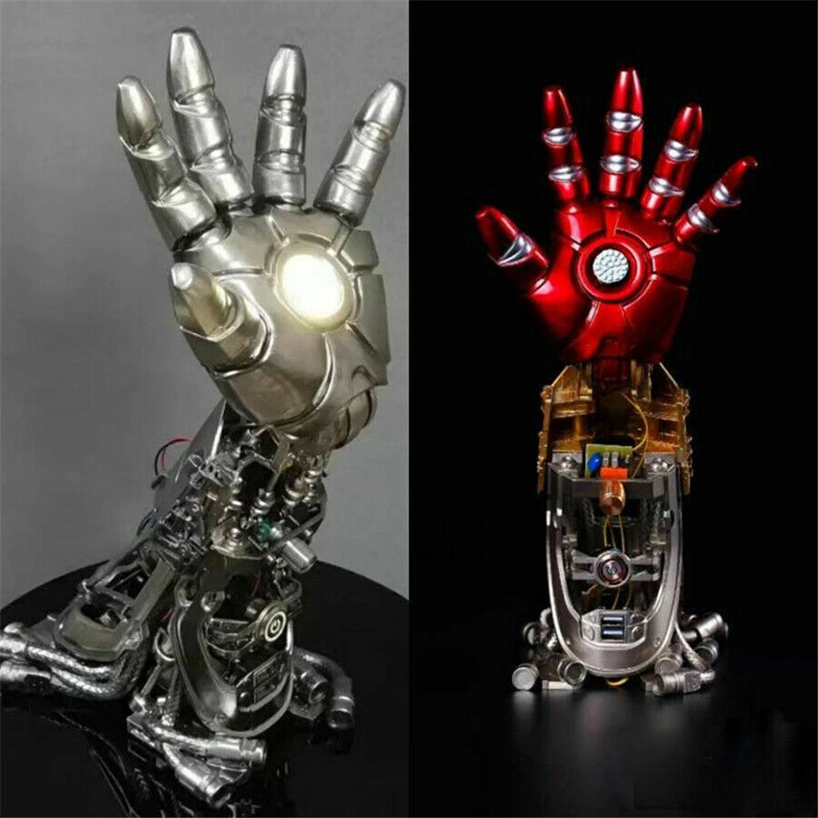 Iron Man MK3 1:1 Armadura Brazo LED Lámpara de Noche Luz Mesa Resina Endoesqueleto Modelo Foto 3 de 4