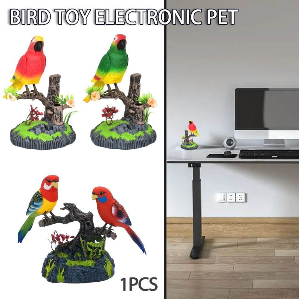 Electric Birds Battery Operated Voice Control Talking Parrots Office Decor  Gifts