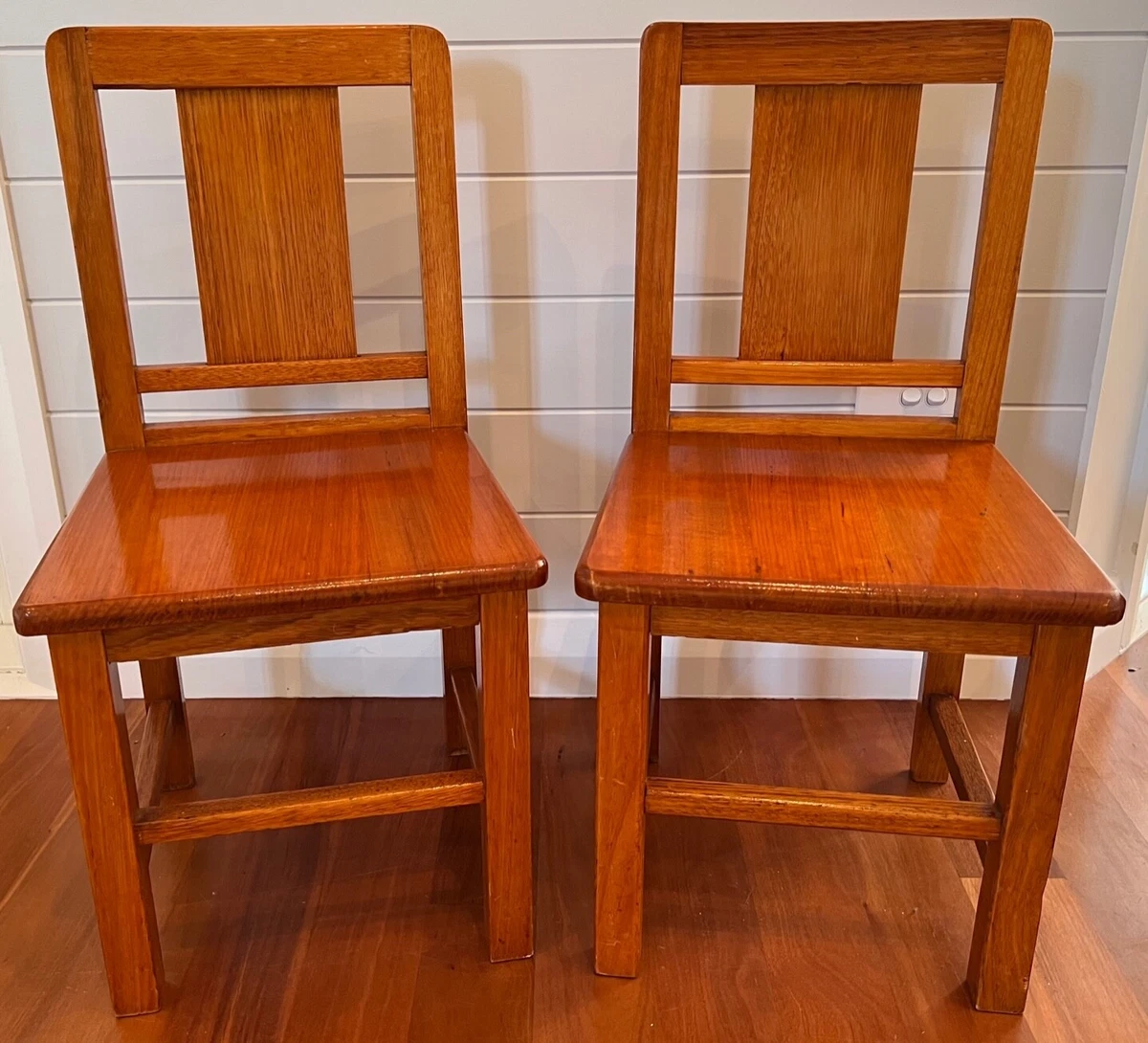 Pair of Vintage Children s Wooden Chairs Excellent Condition eBay