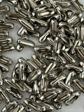 100 USA Made And Shipped 8 Nickel Plated Brass Ball Chain Connectors