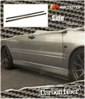 Carbon Fiber Side Skirt Extension Set fits Mitsubishi Lancer Evolution EVO 7 8 9
