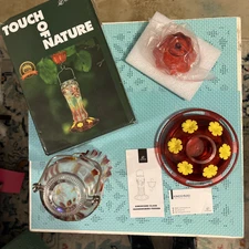 Hummingbird Feeder for Outdoors Hanging, 25 oz, Glass Humming Bird Nectar