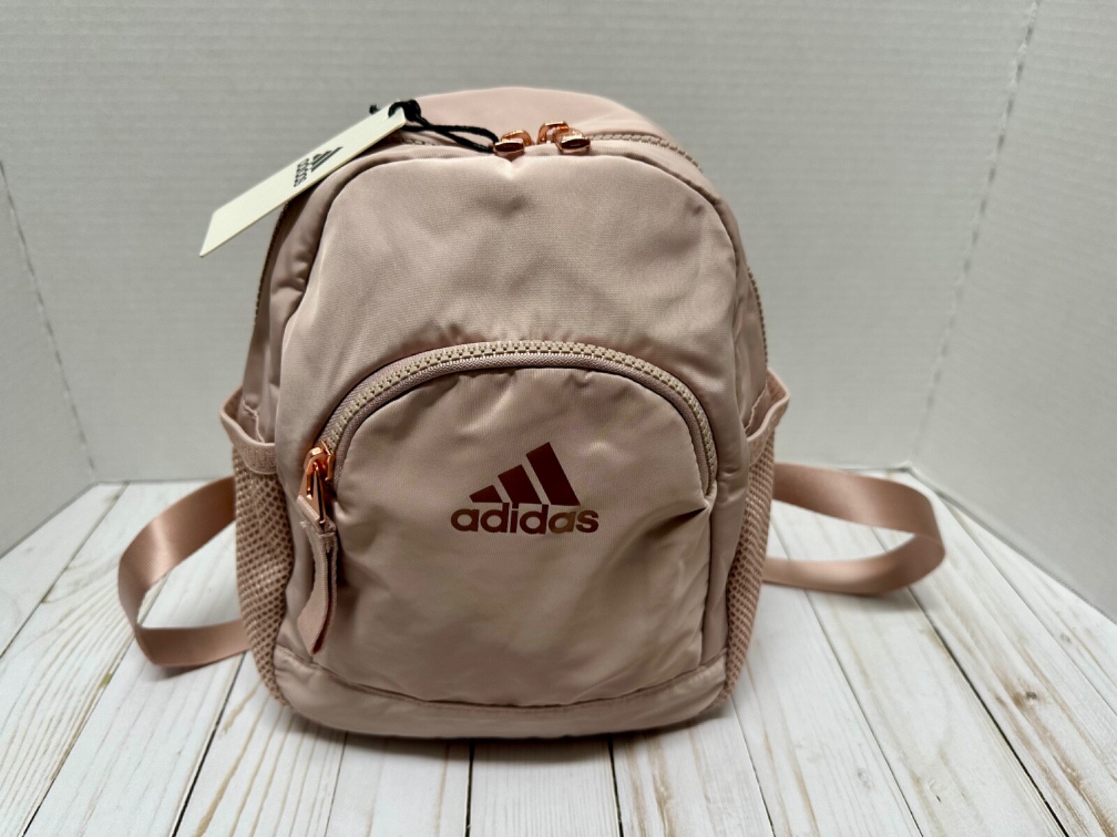 Adidas LINEAR Mini Backpack School Work Gym Travel BagWonderTaupeBeige