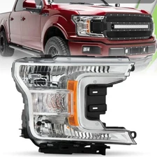 Passenger Side Halogen Headlight For 2018 2019 2020 Ford F-150 F150 Front Lamp