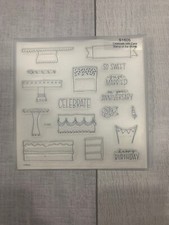 CTMH Stamp Of The Month - Celebrate With Cake S1605 New, but has gotten wet 