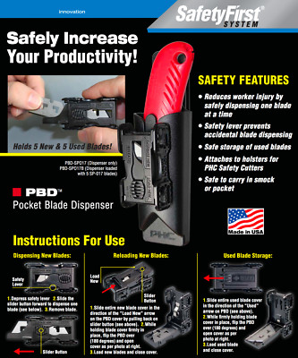 Pacific Handy Cutter PBD Safety Pocket BLADE DISPENSER FOR HOLSTER S4 & S5