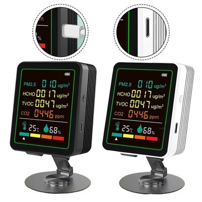 6in1 Luftqualitätsmonitor Innen mit TVOC Kohlendioxid PM2 5 Messung