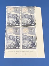 NEW ZEALAND . BLOCK OF 4 HEALTH PRE-DECIMAL STAMP -:- IN MINT HINGED CONDITION.