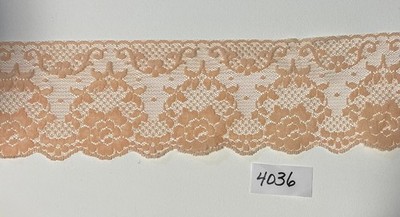 Chantilly Lace Trim-Peach-3-1/2'' Wide-5-1/2 yards Long-Stock#4036-Vintage