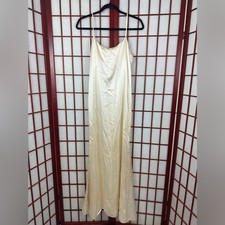 Reformation Minerva Silk Dress Cream Ivory Maxi Wedding Gown Sleeveless Medium