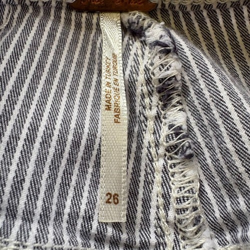 Free People Belle Gray Railroad Stripe Mid Rise Skinny Jeans Pants 26 - Bild 7 von 10