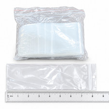 100 Clear Zip Lock Bags 3" x 8" Resealable Plastic 2 mil with Hang Hole