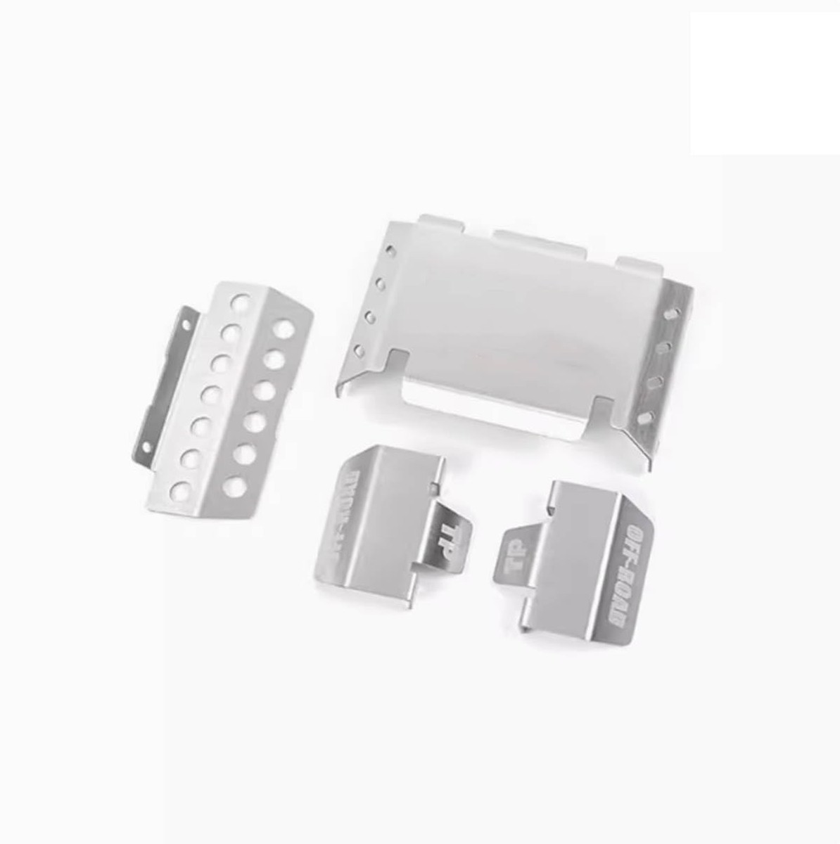 Stainless Steel RC Chassis Armor Skid Plate Set For FCX10 FMS 1/10