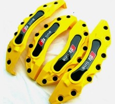4 Pcs Brake Caliper Cover Yellow For Audi B4 B5 B6 A3 A4 A6 A7 A5 Q5 Allroad Q3 4 Pcs Brake Caliper Cover Yellow For Audi B4 B5 B6 A3 A4 A6 A7 A5 Q5 Allroad Q3