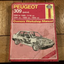 Peugeot 309 (Petrol) 1986 to 1989 Haynes Manual HB 1266 1118cc- 1905cc scruffy