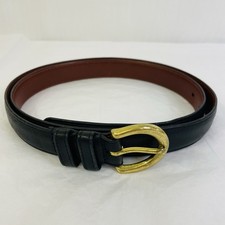 Vintage Mens Coach Black Glove Tanned Leather Belt XL Style 8400 Brass Buckle