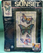 Craft Cross Stitching Kit-Butterfly Trio
