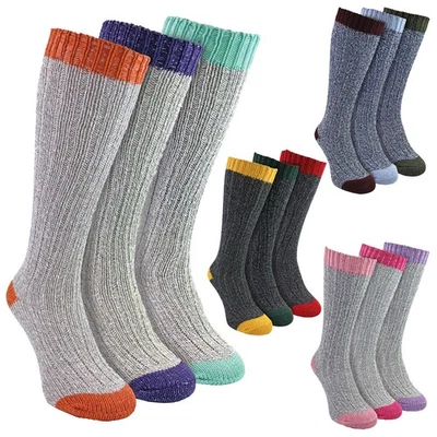 Sock Snob - 3 Paar extra lange warme weiche Wollsocken für Damen - Bild 1 von 3