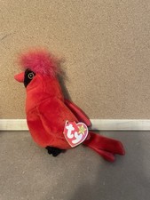 Ty Beanie Baby Rare Mac the Cardinal 1999/1998 Tag Errors Retired word errors