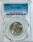 1939 S Washington Quarter PCGS MS65