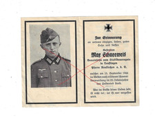 Nr-55320 Sterbebild  Soldat 1944  Westen Frankreich Teuflingen   O.Ö.