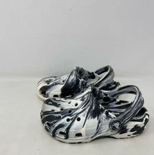 Crocs Kids Classic Marbled Clog Black/White Size C11