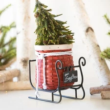 Dresden & Co SANTA SACK BASKET & IRONWORKS SLEIGH SET -2025- Longaberger Weavers