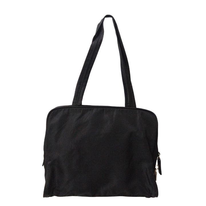 PRADA Nylon Tote Bag Black Shoulder Bag Lightweight Simple Design Authentic Used thumbnail 16