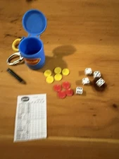 Yahtzee Mini Travel Game Keychain Hasbro Basic Fun Vintage 2000