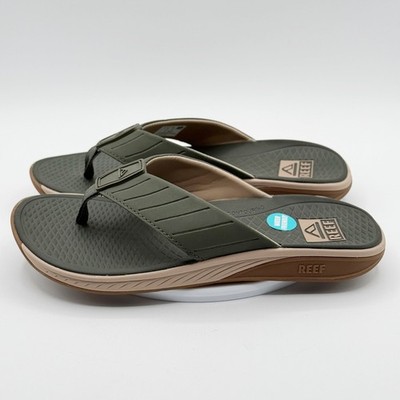 Reef The Deckhand Flip Flop Sandal Size 8 Mens Olive Gum, NEW