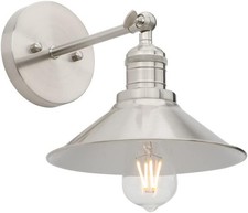 Vintage Industrial Metal Wall Light Nordic Indoor Wall Sconce Wall Lamp Silver