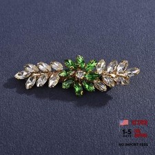 Emerald Gold Hair Clip for Women - Wedding Bridal Hair Piece - Emerald and Gold