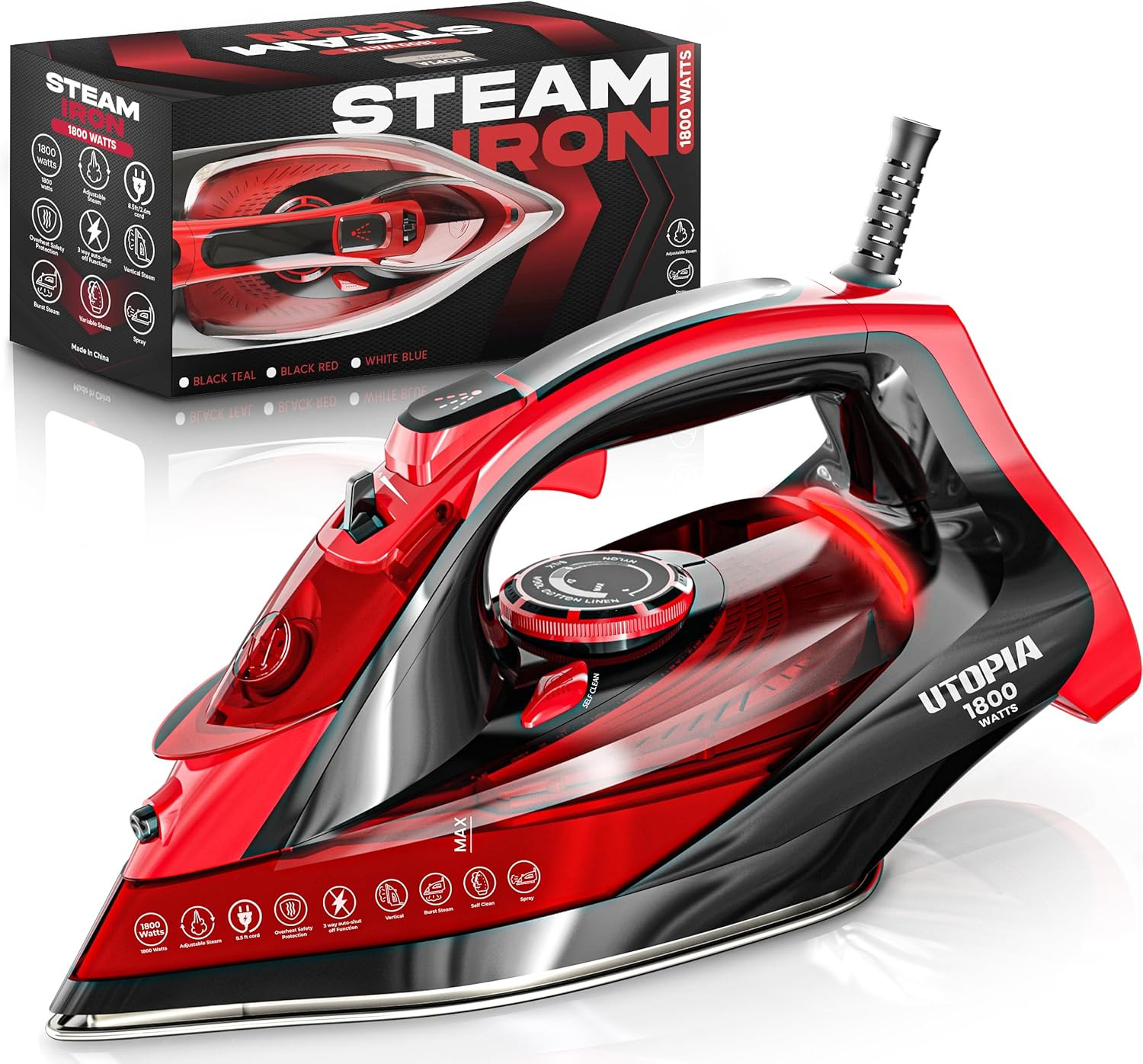 For Clothes - Non-stick Soleplate - 1800w Clothes Iron With Auto-off