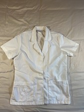 Women s White Scrub Jacket, Peaches Uniforms With Pockets
