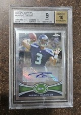 2012 TOPPS CHROME #40 RUSSELL WILSON ROOKIE AUTO RC Bgs Beckett 9 10 Autograph 