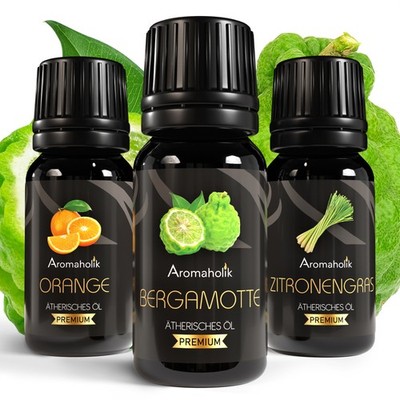 3er Zitrusset Ätherische Öle BIO 100 % naturrein   Essential Oil Set 3×10ml