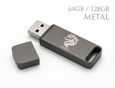 USB Flash Drive USB Stick - 64GB / 128GB USB 2.0/USB 3.0 Matte Grau Metall