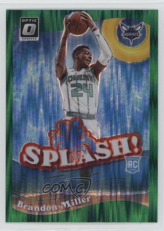 2023-24 Panini Donruss Optic Splash! Green Shock Prizm Brandon Miller #11 5l1