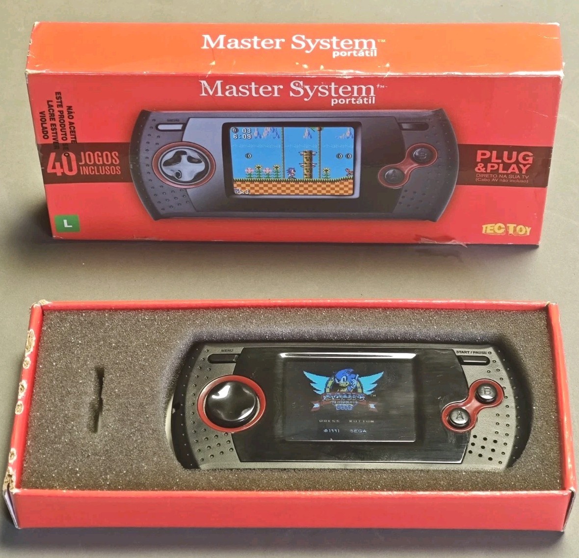 MASTER SYSTEM PORTABLE / PORTATIL CIB - RARE HANDHELD CONSOLE BY TECTOY BRAZIL🔥
